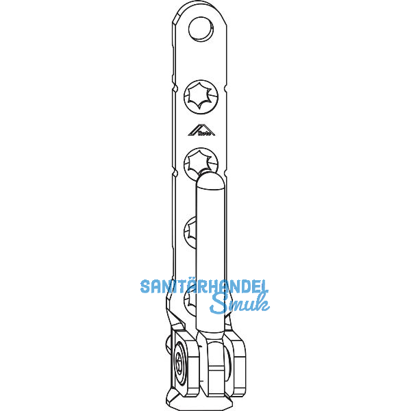 ROTO NX Ecklager P6/150 PVC verstellbar mit 2 Bohrzapfen 6 mm 150 kg silber