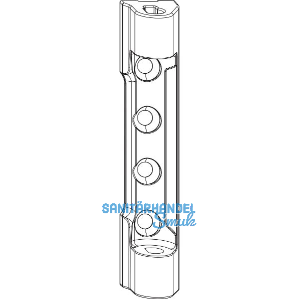 ROTO NX Axerlager P6/130 Standard PVC mit 2 Bohrzapfen 6 mm 130 kg silber