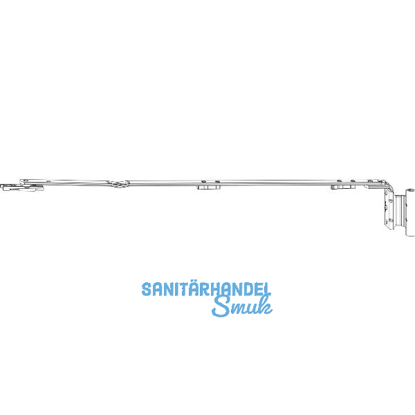 ROTO NX Axerarm P 12/20-13 Gr. 150 FFB 290-410 mm silber rechts