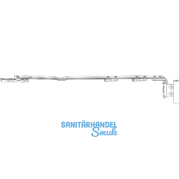 ROTO NX Axerarm T 12/18-13 Gr. 350 FFB 601-800 mm rechts silber