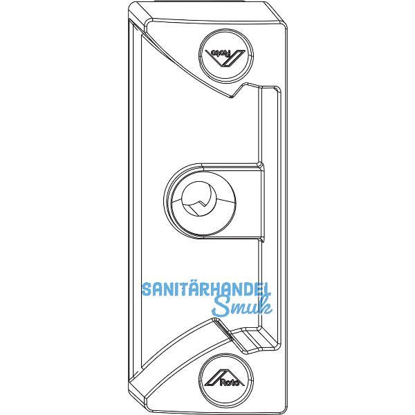 ROTO NX Schn�pper f�r Stulpfl�gegetriebe Rahmenteil Holz/PVC silber