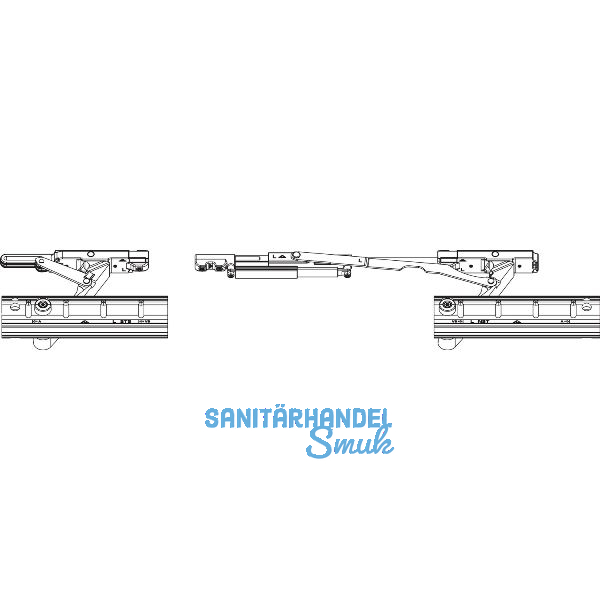 ROTO Patio Alversa Grundkarton Laufwagen Parallelschiebe 160 kg links