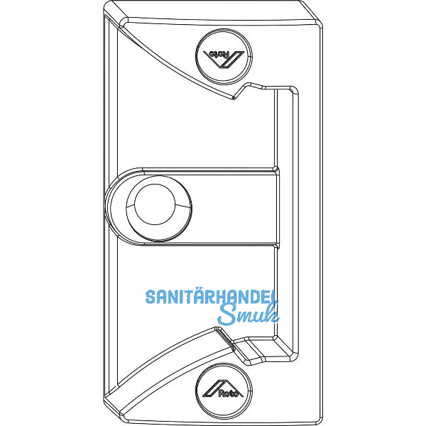 ROTO NX Schn�pper Rahmenteil 13V BR�GMANN/KBE/K�MMERLING/TROCAL/VEKA silber