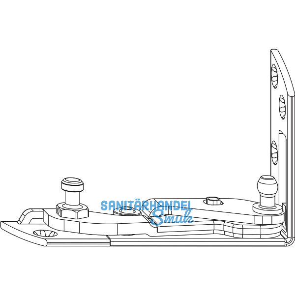 WINKHAUS Ecklager EL.H.IF.24-13.RS Eurofalz 24 mm, 13V, rechts, silber