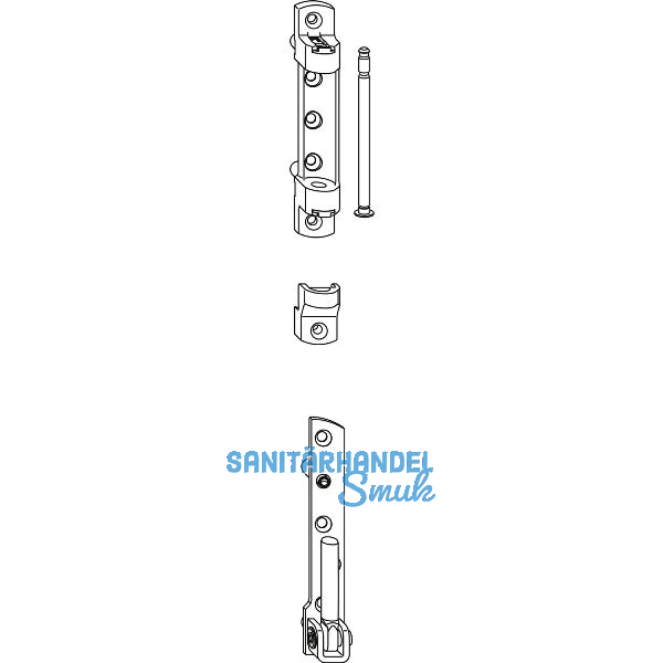 WINKHAUS Garnitur Rahmenteil GRT.RXL.LS.F9, Scherenlager/Ecklager, links, titan