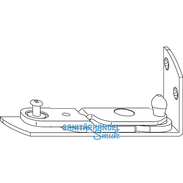 WINKHAUS Ecklager EL.H.SE.20-9.Z.LS Eurofalz 20, 9V, 130kg, mit Zapfen, links