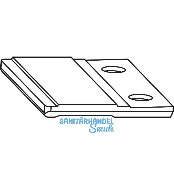 ROTO NT/NX Halteplatte ohne Zapfen silber (487264)