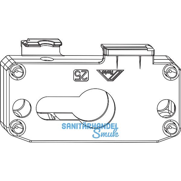 ROTO NX Schlosskasten PZ zu Getriebestulp Dornma� 50 mm silber