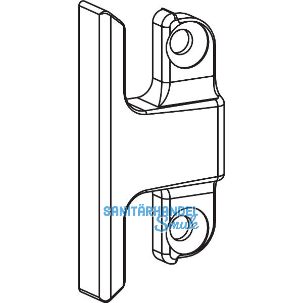 ROTO NT/NX Schlie�st�ck aufschraubbar zu Stulpfl�gel mittig/variabel Zink silber