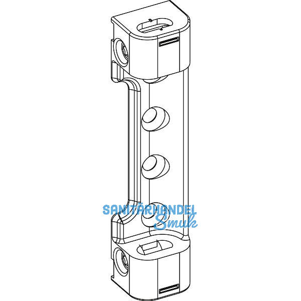 ROTO NX Axerlager P6/100 seitenverstellbar PVC 2 Bohrzapfen 6 mm silber