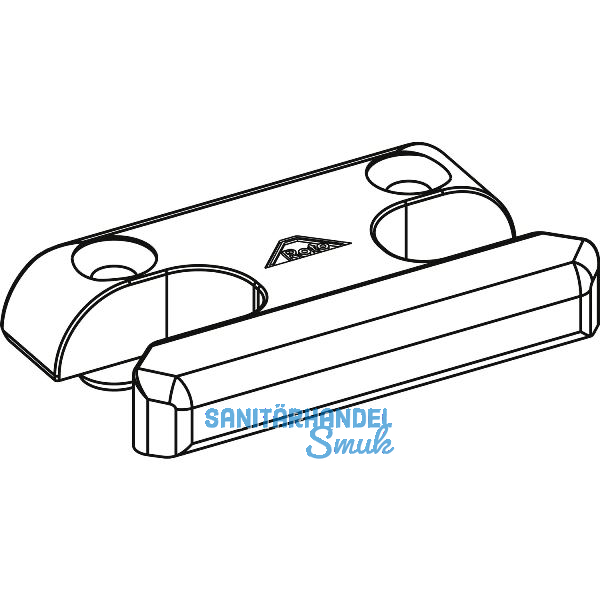 ROTO NT/NX Schlie�st�ck Holz Eurofalz 30 mm 13V Zink mit 2 Bohrzapfen
