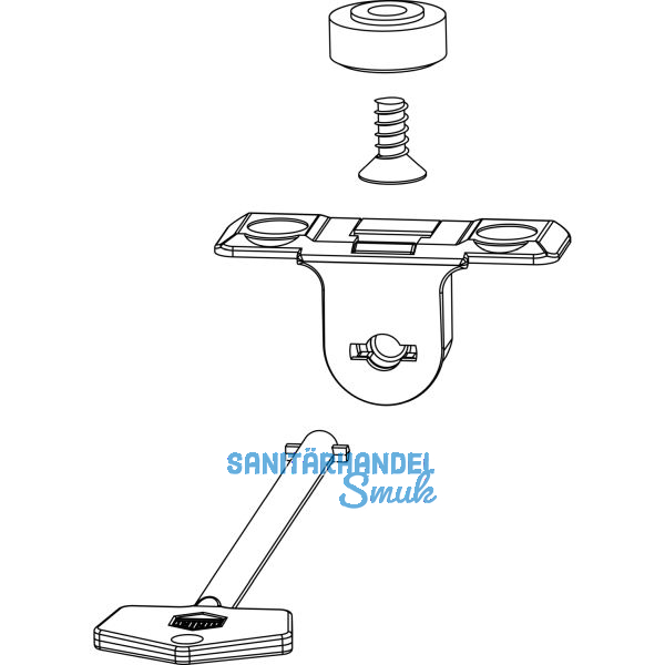 MACO MM Drehsperre verdeckt 12L, Versatz 13 mm, sperrbar, silber (101562)