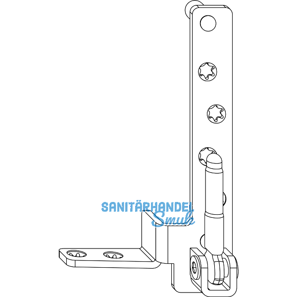 MACO Ecklager MAMMUT 220 kg Holz, 12/18 mm, Tragezapfen 9 mm, titan, links