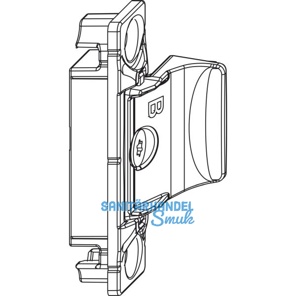 MACO Anpressverschluss verdeckt f�r PVC, Fl�gelteil B einstellbar, 13V universal