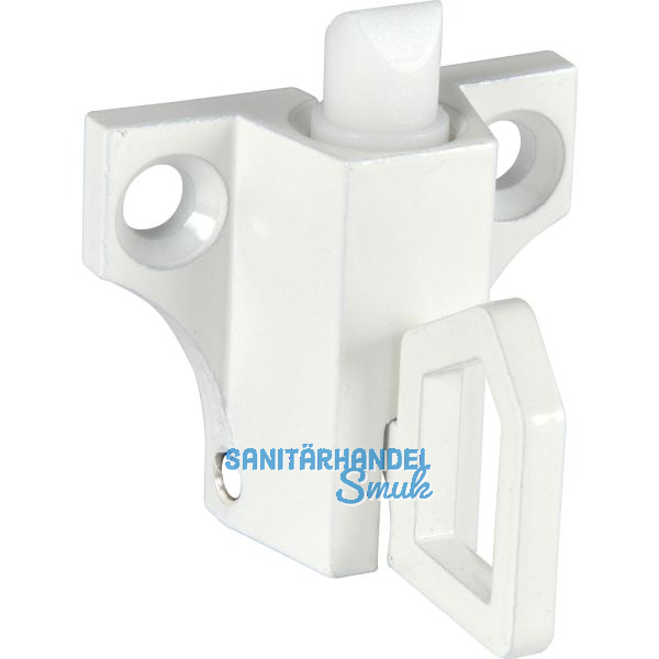 Oberlichtschnapper ALU Hebelzug und Falle aus Nylon wei� RAL 9010