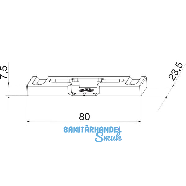 MACO Kippschlie�teil PVC Bodenschwelle MAICO TRANSIT FT 24 mm universal silber