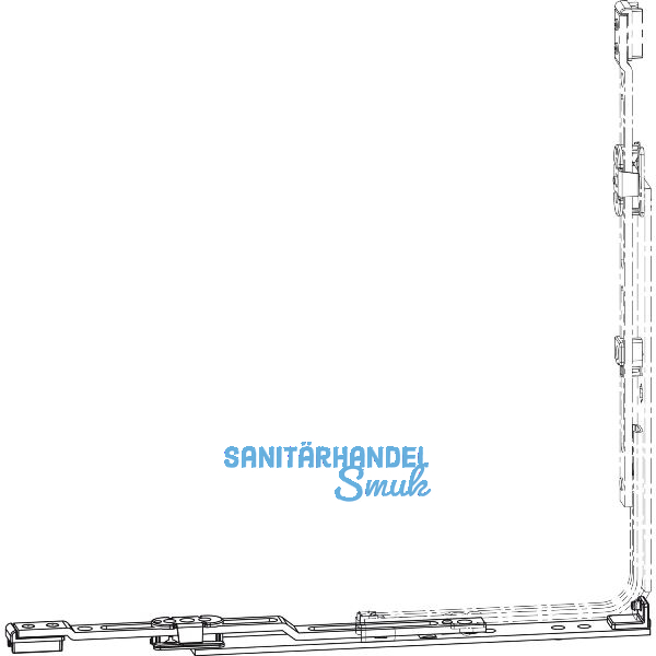 MACO MM Winkelanschluss waagrecht zu Eckumlenkung unten f�r Rundbogenfenster