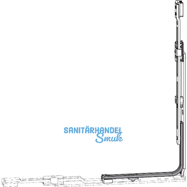 MACO MM Eckumlenkungen unten senkrecht verl�ngerbar f�r Rundbogenfenster