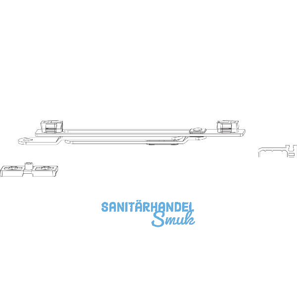 MACO Drehbegrenzung POWER, PVC Typ 1, FFB 330-1400 mm, 150kg , silber