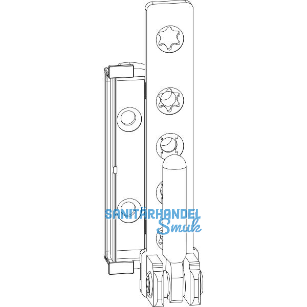 MACO Ecklager DT160, 12/18 mm, rechts, 160 kg, silber (227476)