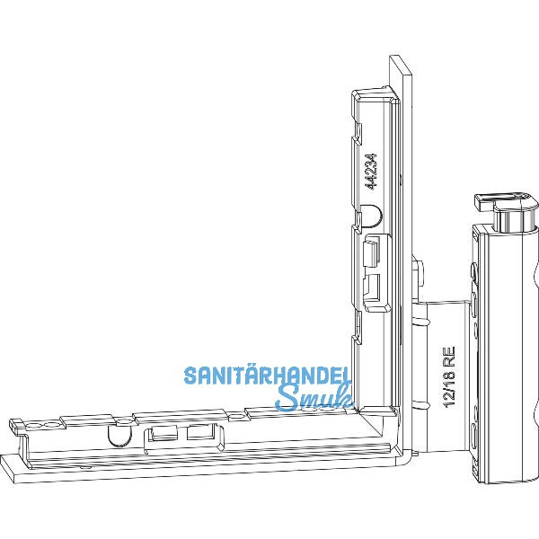 MACO Falzecklagerband DT160 mit �V, 12/18-13 mm, links, mit Unterlage, silber