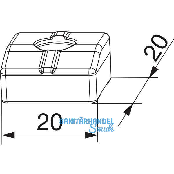 MACO Auflauf f�r Bodenschwelle, Fl�gelteil 10L, perlhellgrau RAL9022 (369789)