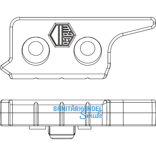 MACO MM Hebeteil 12L, Eurofalz 20mm, 9V, mit Positionszapfen 8x4, links, silber