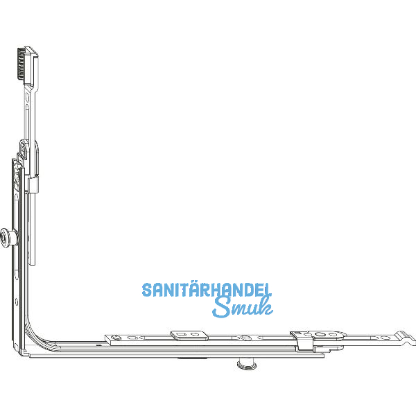 MACO MM Eckumlenkung variabel Kipp-Dreh 2 iS waagrecht verl�ngerbar silber