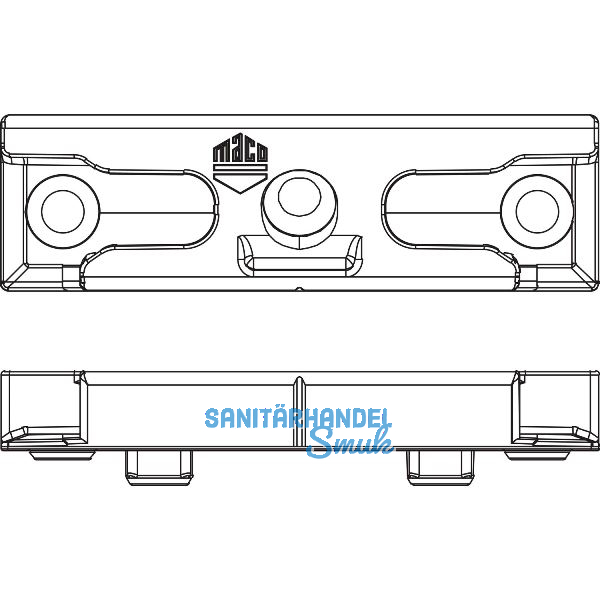 MACO Schlie�teil iS 12L, Eurofalz 20 mm, 9V, mit Positionszapfen 8x4 mm, silber