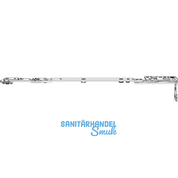 MACO MM KD-Scherenarm POWER 13V Holz/PVC FT30 FFB 801-1300 mm links silber