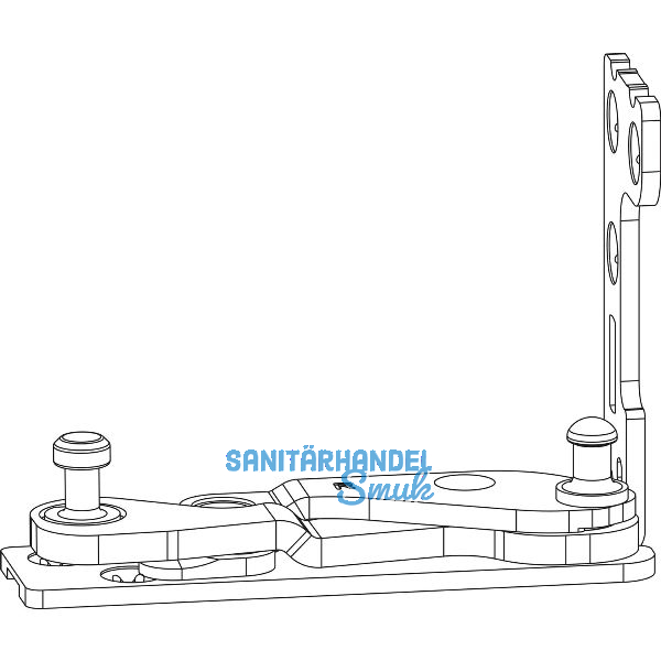 MACO Ecklager POWER f�r Bodenschwelle, 13V, links, silber (227287)