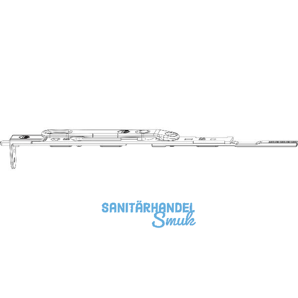 MACO MM Endverschluss Stulpfl�gelgetriebe Euronut unten mit Spreizhebel