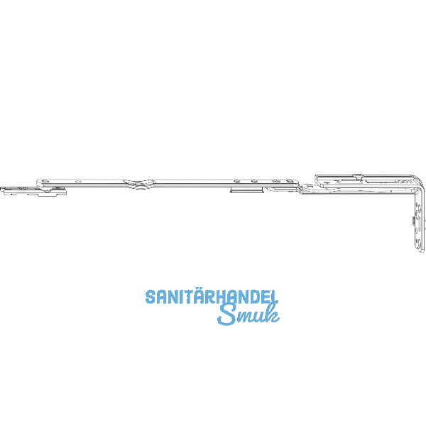 ROTO NT/NX Axerarm Designo K32 PROFINE 76/88 Gr. 350 silber links