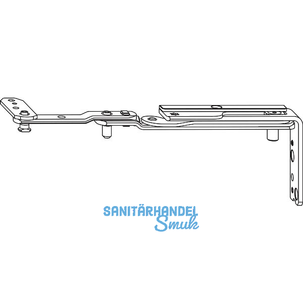 ROTO NT/NX Falzaxerarm Designo K32 PROFINE 76/88 silber rechts