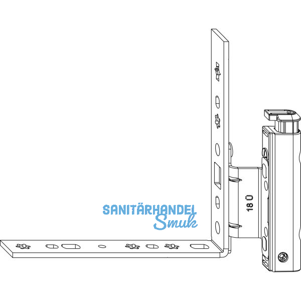 MACO Falzecklagerband AS mit �V, 12/20-13 mm, rechts, 120 kg, silber (54704)