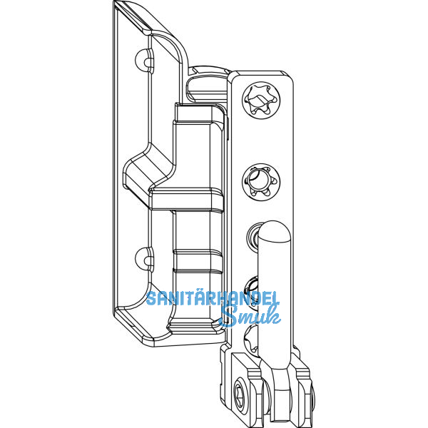 MACO Ecklager DT130 4/18 mm 130 kg silber links (55093)