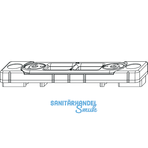 MACO Riegelschlie�teil Euronut 6/8/4, 2 Schlitze, 12L, + 1mm Anpr., silber
