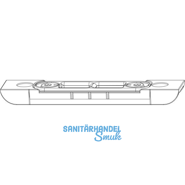 MACO Riegelschlie�teil mit 2 Schlitze, Falzluft 4 mm, Versatz 9 mm (23883)