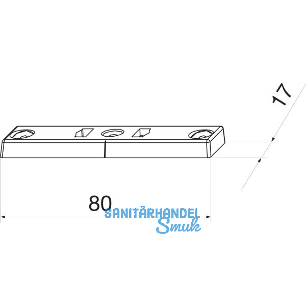 MACO Schlie�teil �ffnungsbegrenzung, 12L, Eurofalz 18 mm, H=6,5 mm, silber