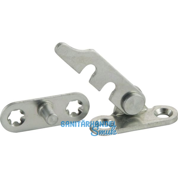 MACO Drehkipp-Begrenzer 1-fl�gelig, links, Stahl verzinkt silberf�rbig (10891)