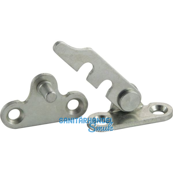 MACO Drehkipp-Begrenzer 2-fl�gelig, links, Stahl verzinkt silberf�rbig (10893)