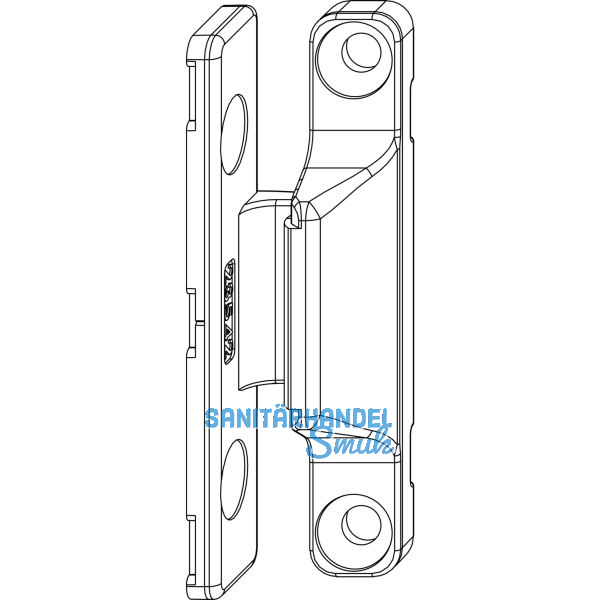 MACO Anpressverschluss, Fl�gel- und Rahmenteil Holz, silber (52389)