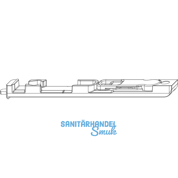 MACO Kantriegel unten, f�r 4 mm Falzluft, R8, L=170 mm, silber (55409)