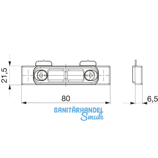 MACO Riegelschlie�teil PVC 12/20- 9, TROCAL 900, silber (26507)