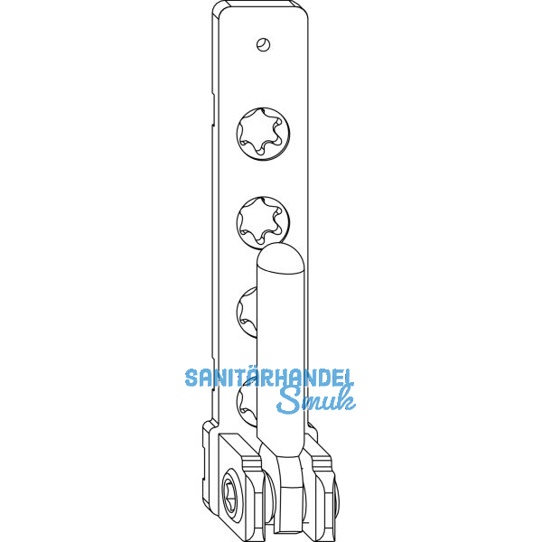 MACO Ecklager PVC, mit 3 mm Positionszapfen, 100 kg, silber (52483)