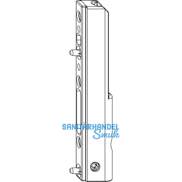 MACO Ecklagerband PVC, mit 3 mm Positionszapfen, 120 kg, silber (52478)