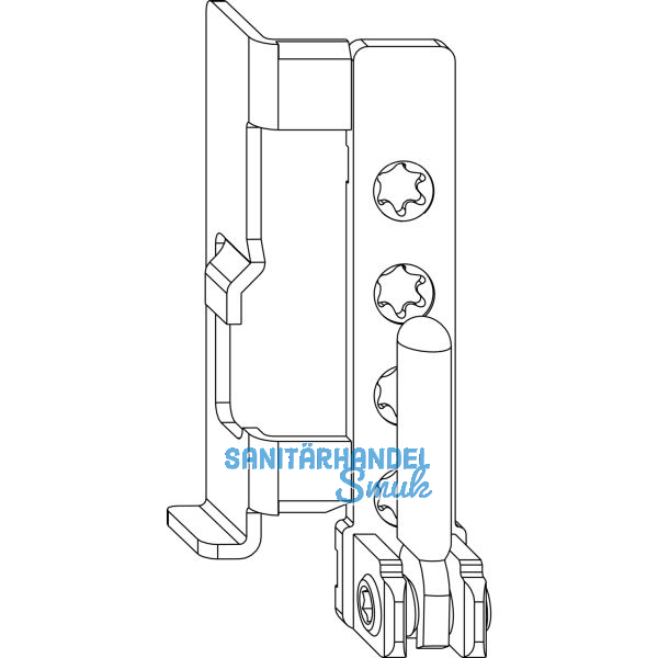 MACO Ecklager AS f�r Falzecklagerband mit �V, 12/18 mm, links, silber (54691)