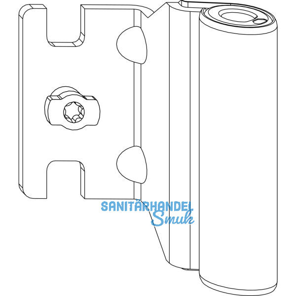 MACO Bandwinkel AS/PVC 12/18- 9 mm, 120 kg, silber (54706)