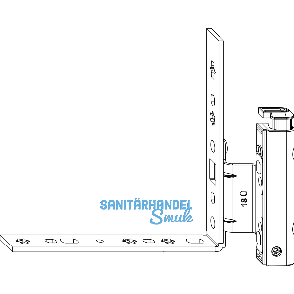 MACO Falzecklagerband AS mit �V, 12/18- 9 mm, rechts, 120 kg, wei� (207922)
