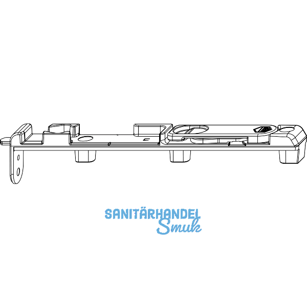 MACO MM Kantriegel unten links MM-KS, f�r Beschlagsnut, silber (214446)
